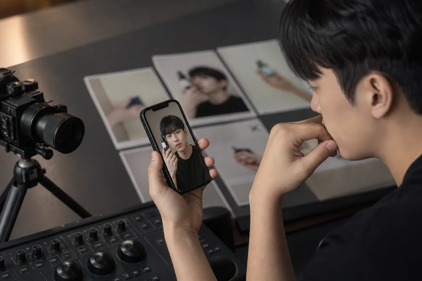 첫 프레임에 얼굴과 제목성 자막을 중앙에 배치해 영상 주제가 바로 드러난다.