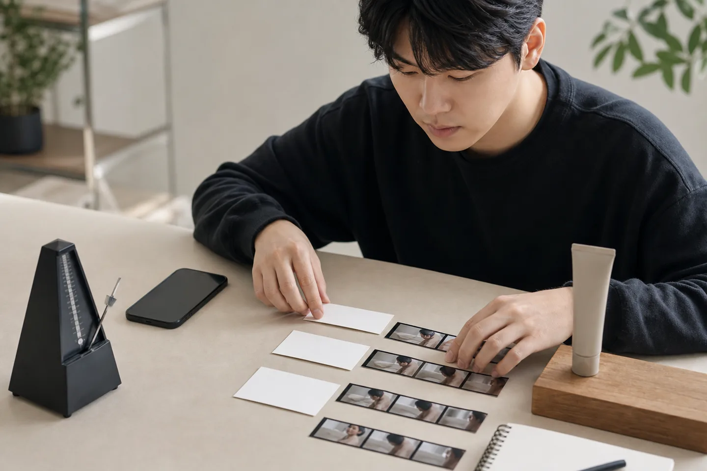 쇼츠 편집 화면에서 핵심 단어 강조색과 자막 노출 타이밍을 조정한다.